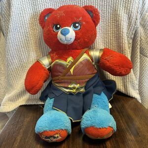 Wonder Woman Build A Bear W/ Removable Costume BAB 16" Plush DC Comics Red Blue